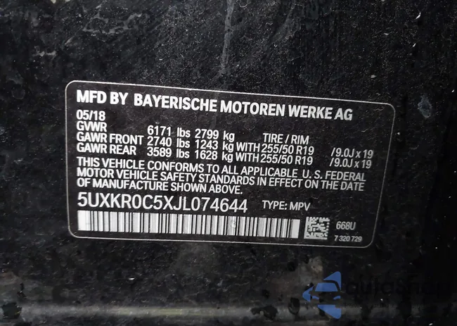 5UXKR0C5XJL074644: 43525118