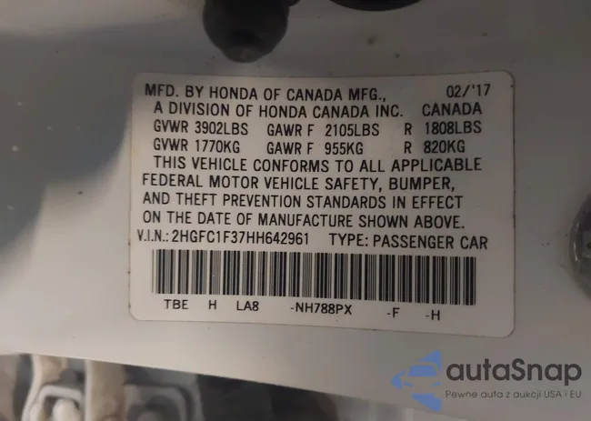 2HGFC1F37HH642961: 43525179