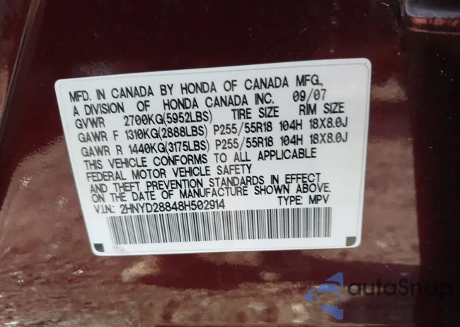 2HNYD28848H502914: 43526408