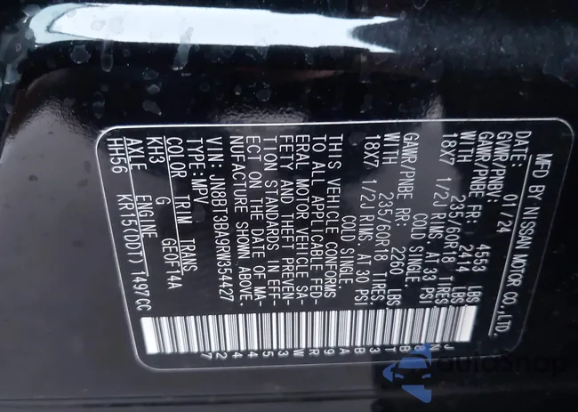 JN8BT3BA9RW354427: 43526628