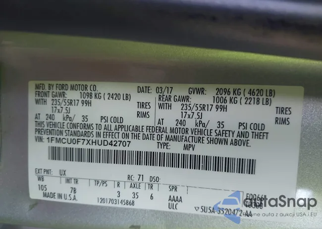 1FMCU0F7XHUD42707: 43526671