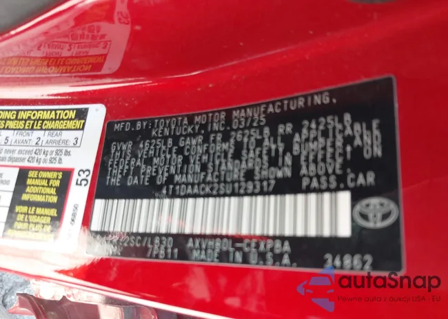 4T1DAACK2SU129317: 43526688