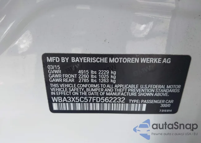 WBA3X5C57FD562232: 43526745