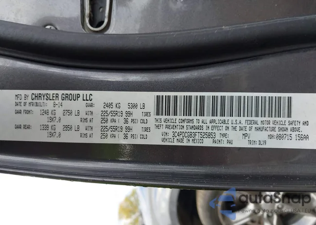 3C4PDCGB3FT525853: 43526761