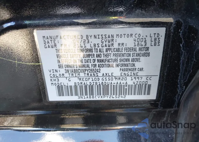 3N1AB8CVXPY265242: 43526783