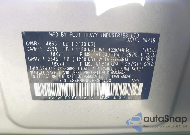 4S4BSBNC2F3361573: 43526249