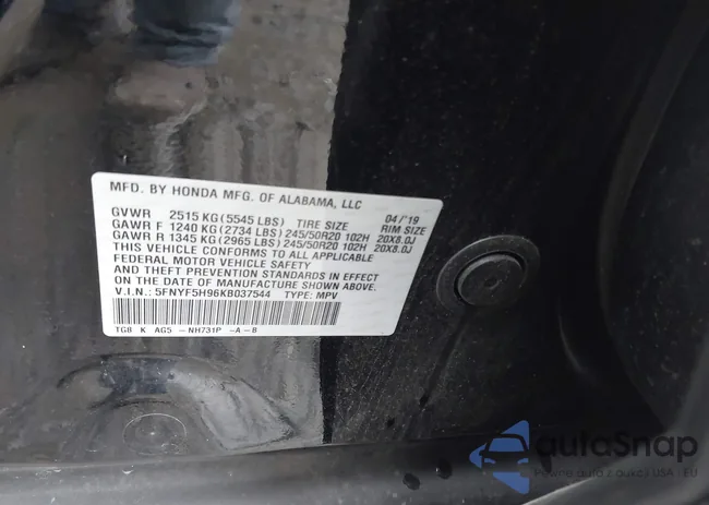 5FNYF5H96KB037544: 43526396