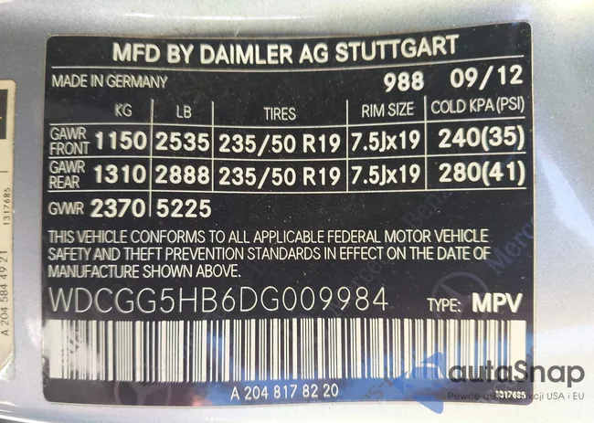 WDCGG5HB6DG009984: 43527416