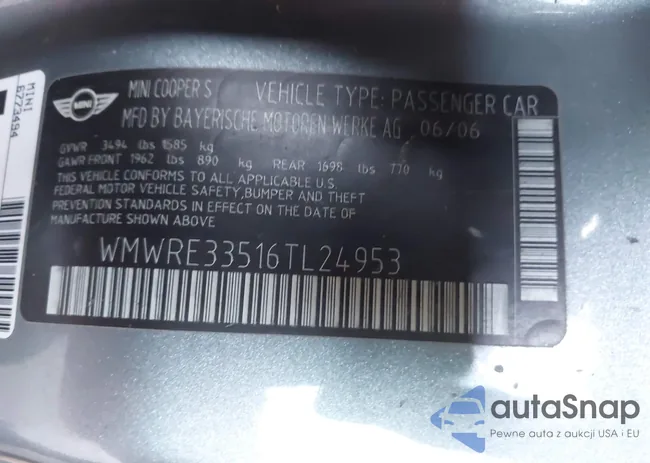 WMWRE33516TL24953: 43527420