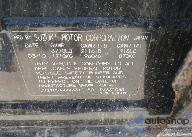 JS2YC5A44A6310150: 43527458