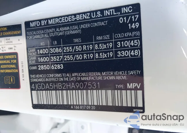 4JGDA5HB2HA907531: 43527645