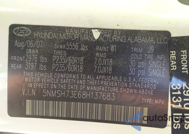 5NMSH73E68H137683: 43527704