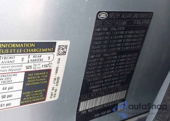 SALRT2RV2JA078020: 43527766