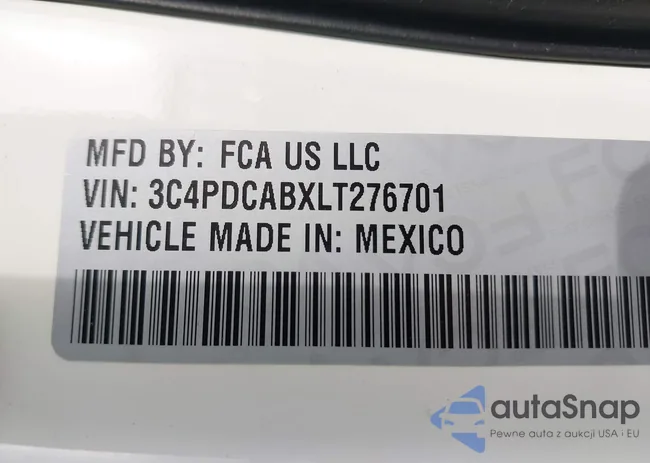 3C4PDCABXLT276701: 43527912