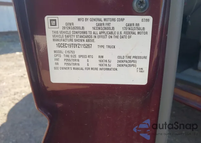 1GCEC19T0YZ115267: 43527083