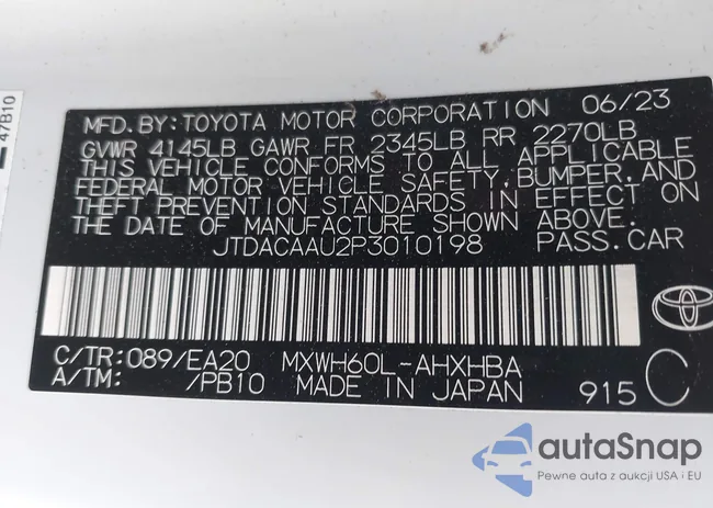 JTDACAAU2P3010198: 43527297