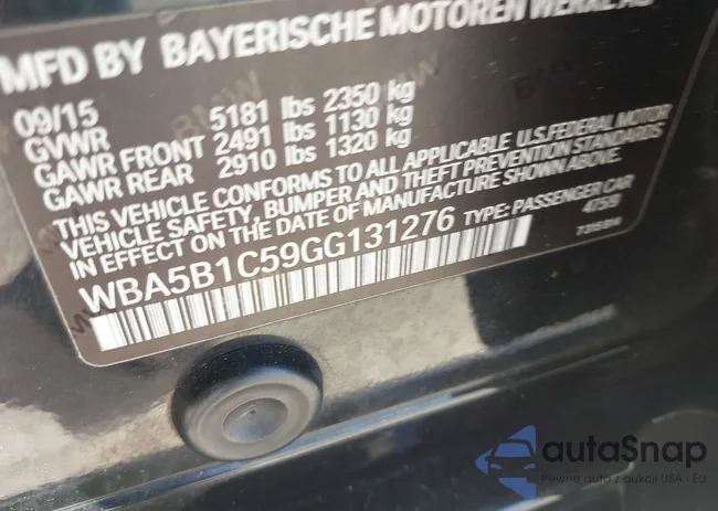 WBA5B1C59GG131276: 43528500