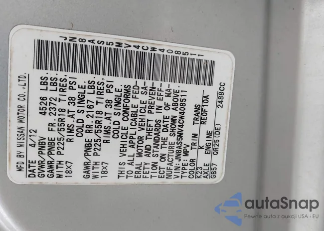 JN8AS5MV4CW408511: 43528536