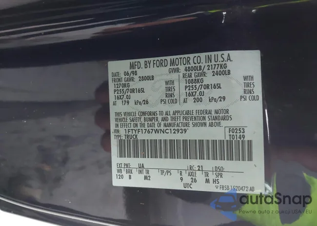 1FTYF1767WNC12939: 43528583