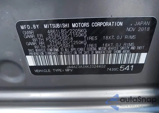 JA4AZ3A3XKZ024402: 43528647