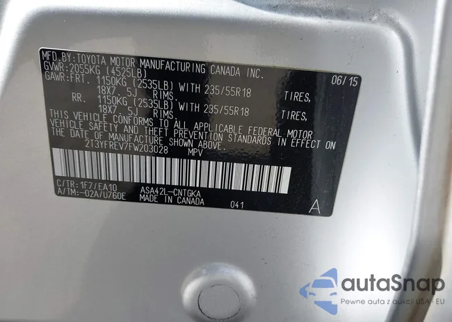 2T3YFREV7FW203028: 43528731