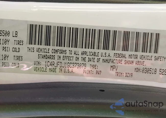 1C4RJFDJ1GC373079: 43528859