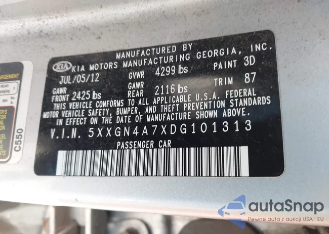 5XXGN4A7XDG101313: 43528081