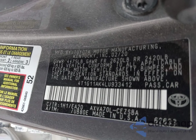 4T1G11AK4LU933412: 43528099