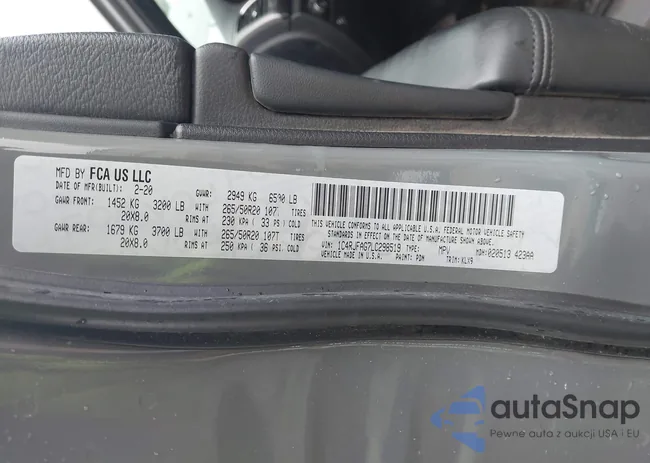 1C4RJFAG7LC298519: 43528282