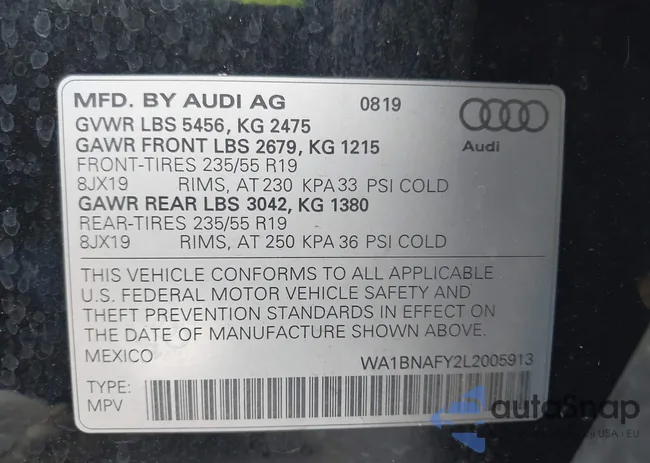 WA1BNAFY2L2005913: 43529461