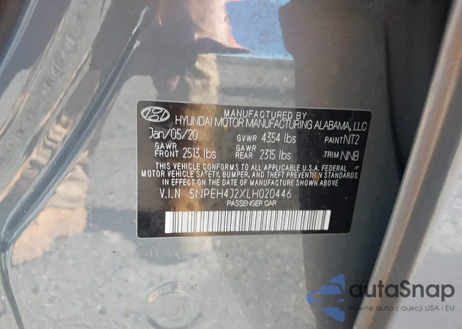 5NPEH4J2XLH020446: 43529643