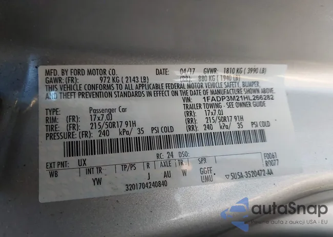 1FADP3M21HL266282: 43529672