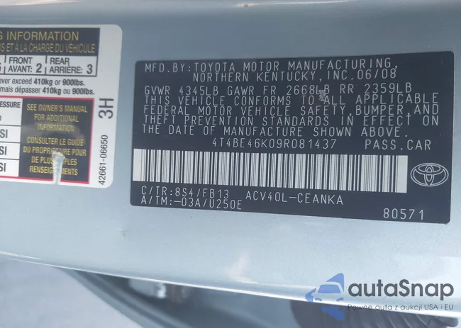 4T4BE46K09R081437: 43529709