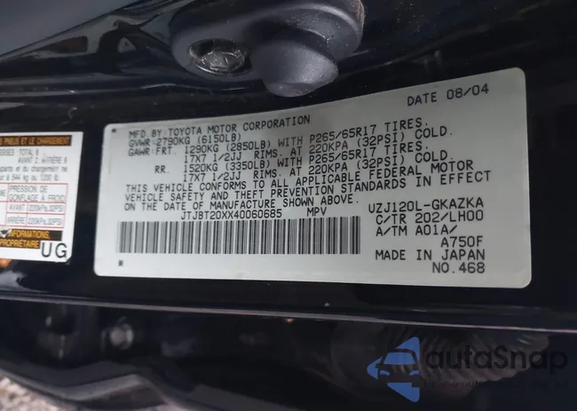 JTJBT20XX40060685: 43529781