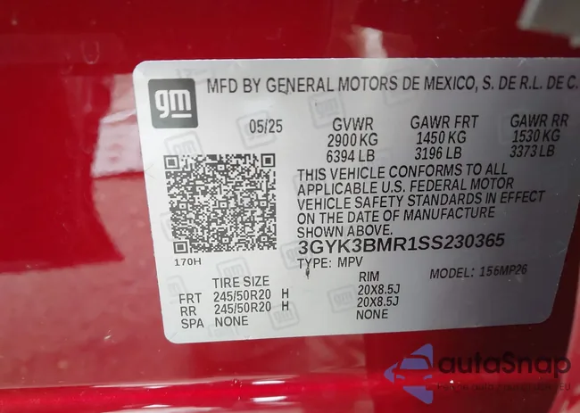 3GYK3BMR1SS230365: 43529790