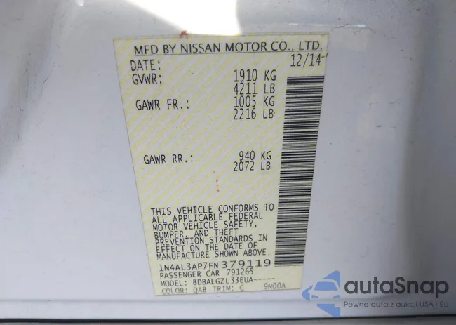 1N4AL3AP7FN379119: 43529876