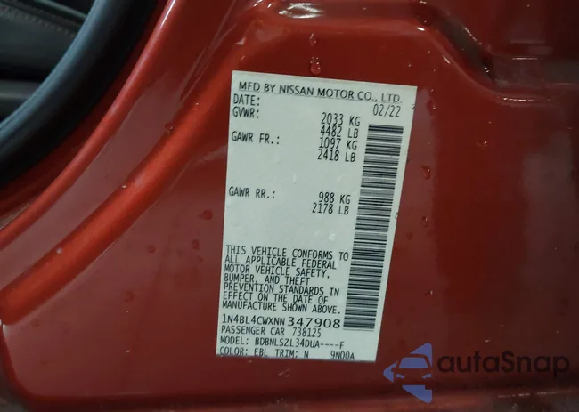 1N4BL4CWXNN347908: 43529985