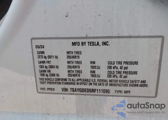 7SAYGDED5RF111095: 43529040