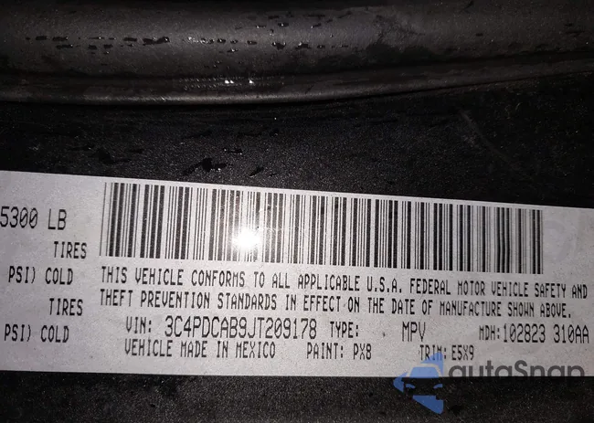 3C4PDCAB9JT209178: 43529170