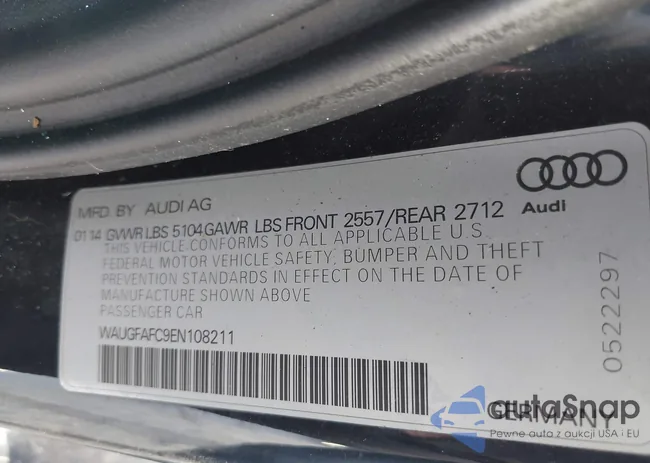 WAUGFAFC9EN108211: 43529315