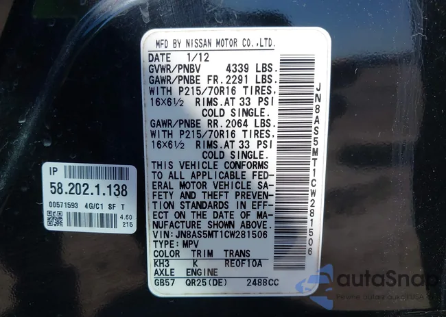 JN8AS5MT1CW281506: 43530575