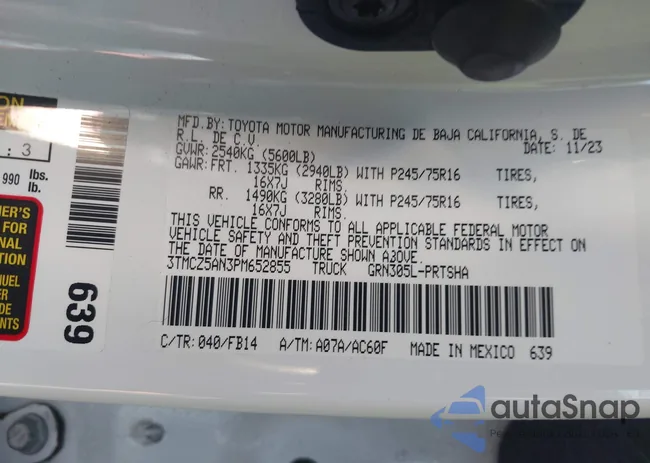 3TMCZ5AN3PM652855: 43530589