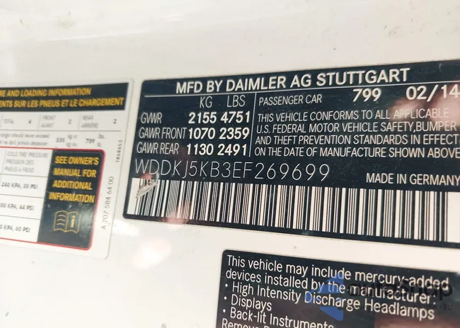 WDDKJ5KB3EF269699: 43530684