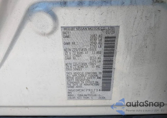 5N1AT2MT1KC791714: 43530726