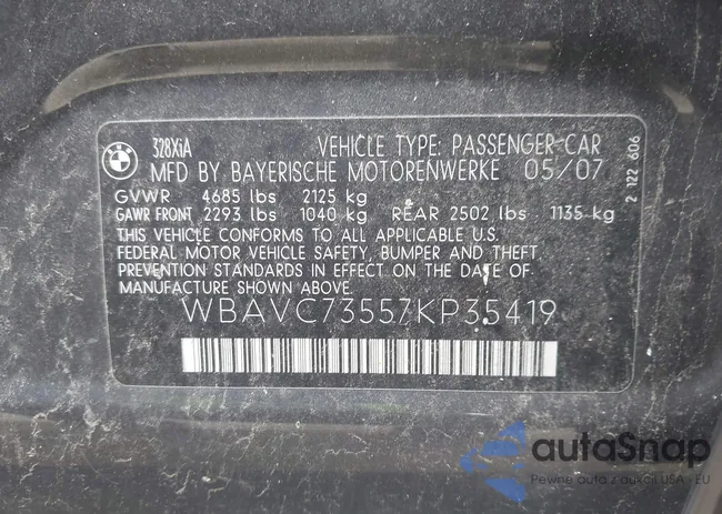 WBAVC73557KP35419: 43530804