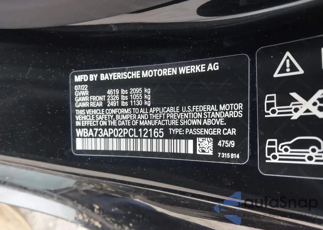 WBA73AP02PCL12165: 43530137