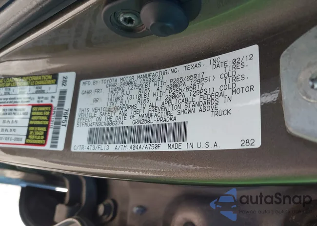 5TFMU4FN9CX006374: 43530387