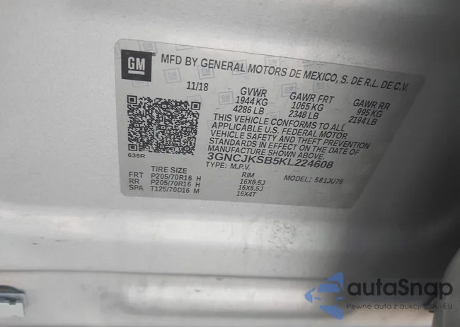 3GNCJKSB5KL224608: 43530389