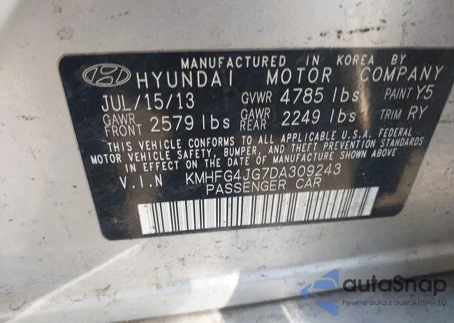 KMHFG4JG7DA309243: 43531481