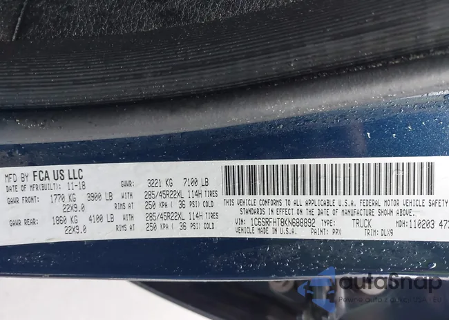 1C6SRFHT8KN688892: 43531583